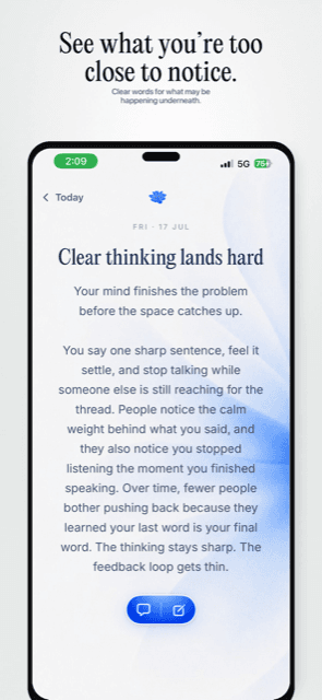 A Natus daily reading naming what you are too close to notice