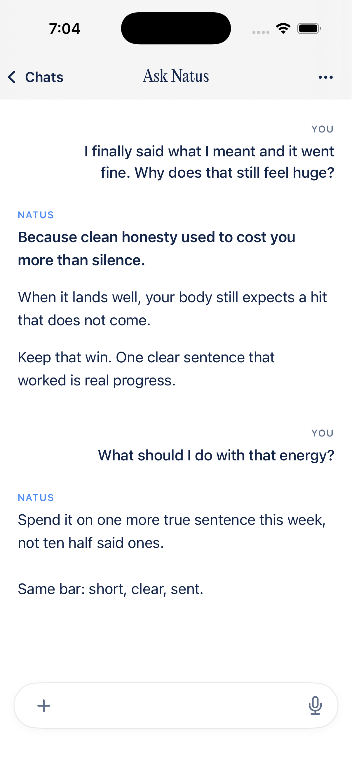 Ask Natus on phone