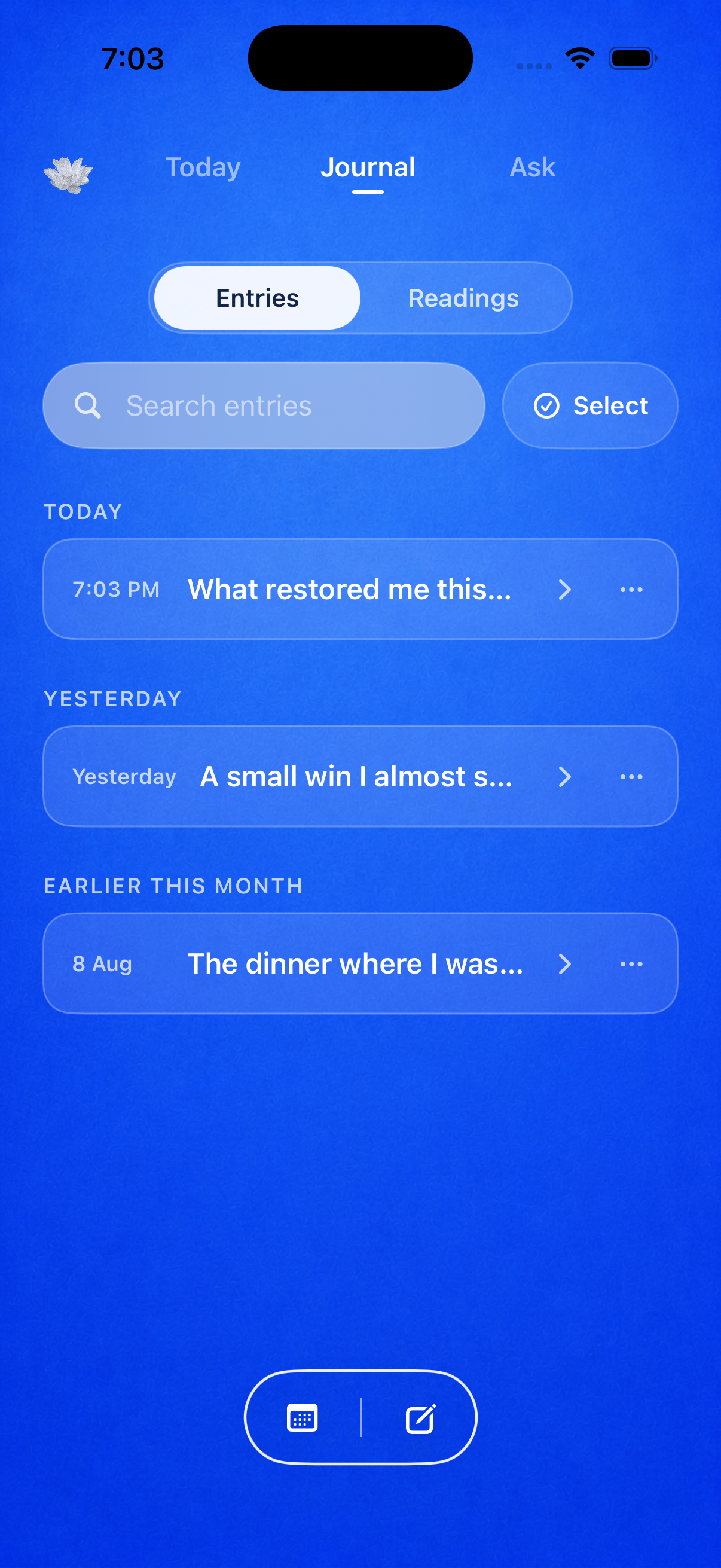 Natus Journal on phone