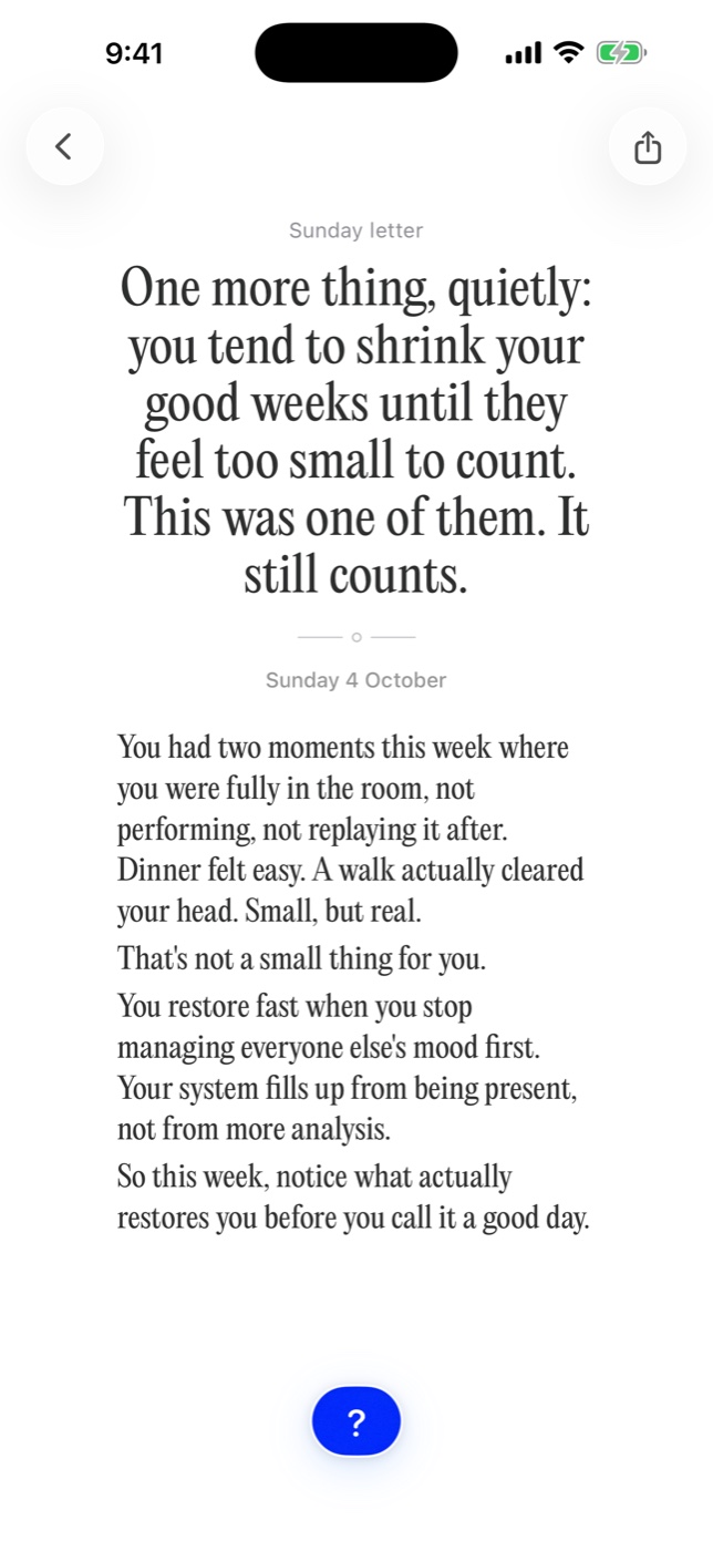 The Sunday letter